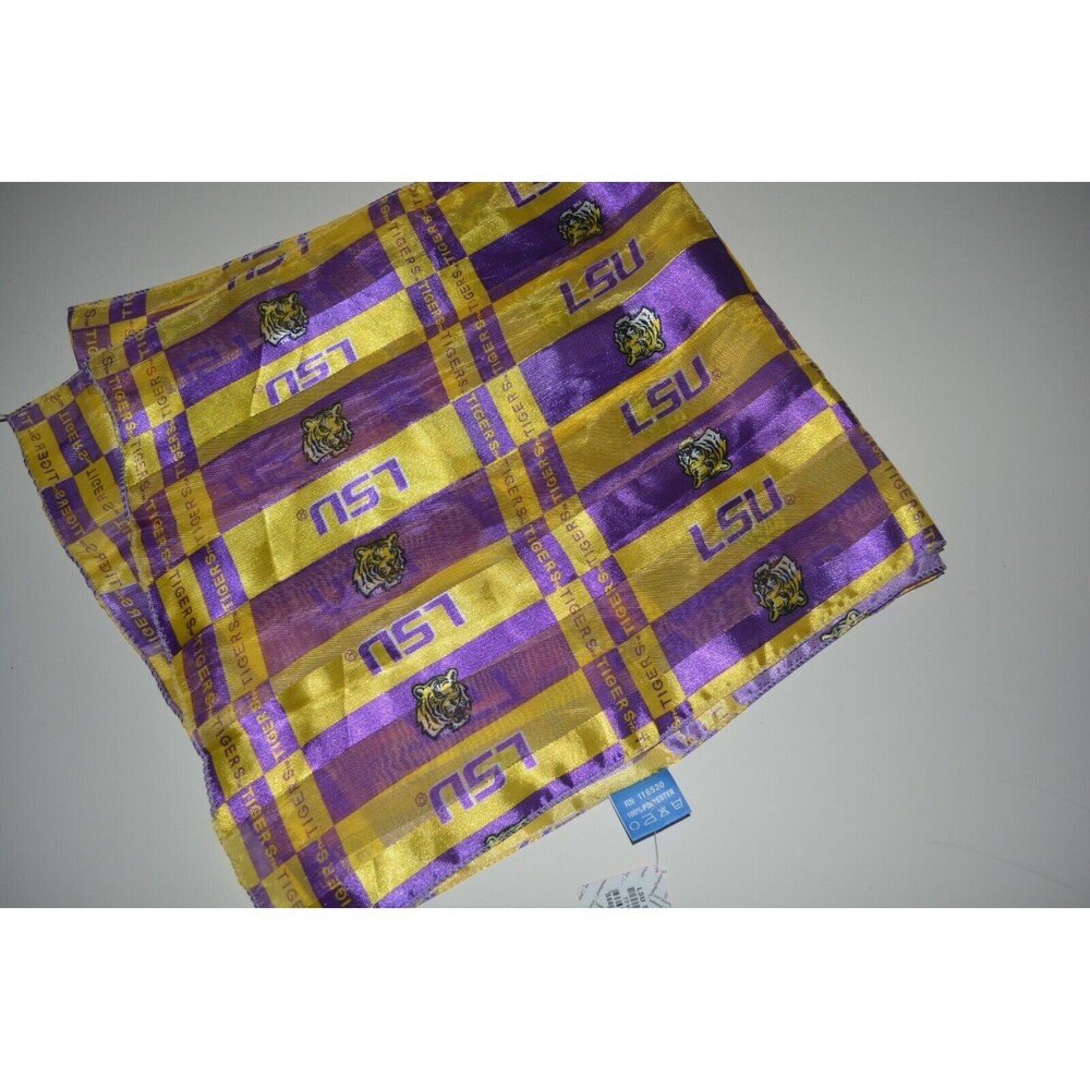 Fashion Scarf LSU Tigers Purple/Gold by Sandol - BRAND NEW WITH TAGS